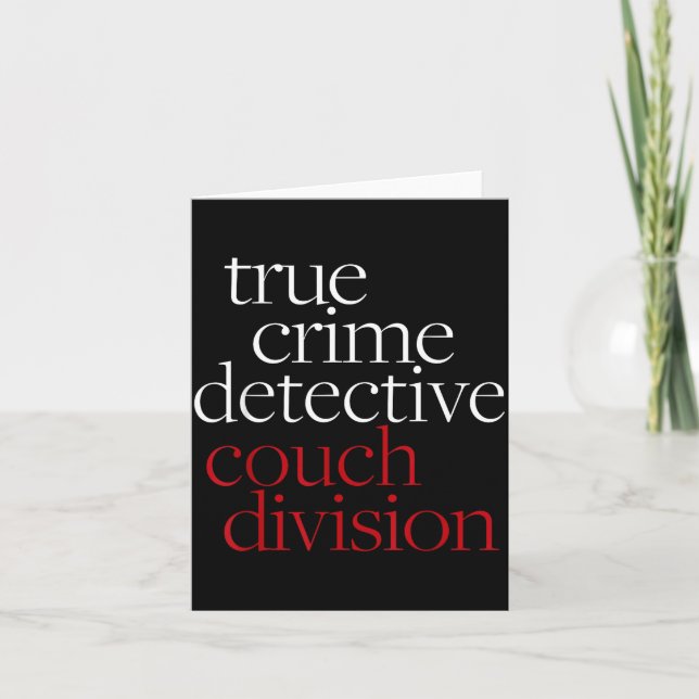 Carte True Crime Detective Couch Di Fun Crime Fan Introv (Devant)