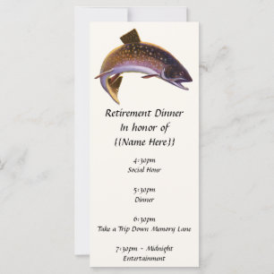 Carte Truite mouchetée, pêche sportive vintage pêcheur
