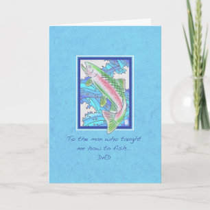 Carte Truite pour papa Fête des pères