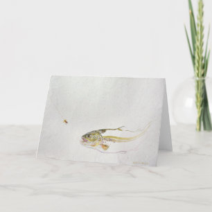 Carte Truites pourchassant la mouche d'un pêcheur