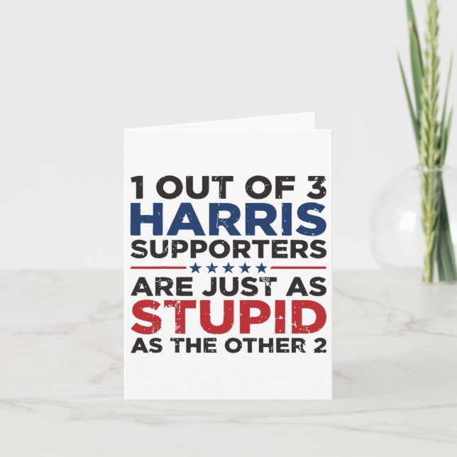 Carte Trump 1 Sur 3 Supporters De Kamala Harris (Devant)