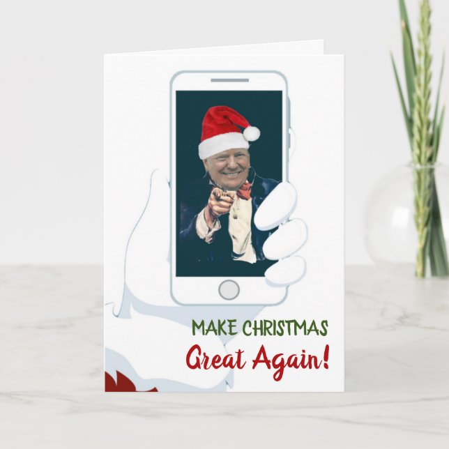 Carte TRUMP 2020 Rendre Noël à nouveau grand Père Noël! (Devant)