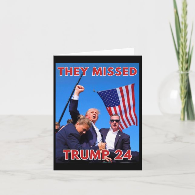 Carte Trump 2024 disparu - Maga politique patriotique (Devant)