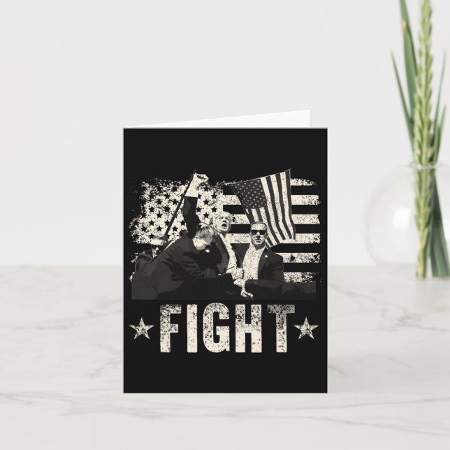 Carte Trump 2024 Lutte Contre Donald Trump Fist Pum (Devant)