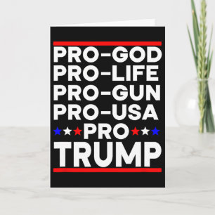 Carte Trump 2024 Pro Arme Pro Vie Pro Dieu Pro Etats-Uni