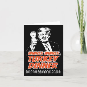 Carte Trump 47ème Président Thanksgiving Winner Turkey D