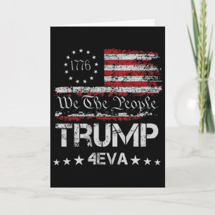 Carte Trump 4eva pour toujours 4 juillet amour président