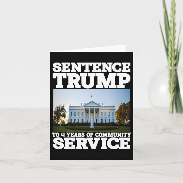 Carte Trump À 4 Ans De Service Communautaire Maison Blan (Devant)