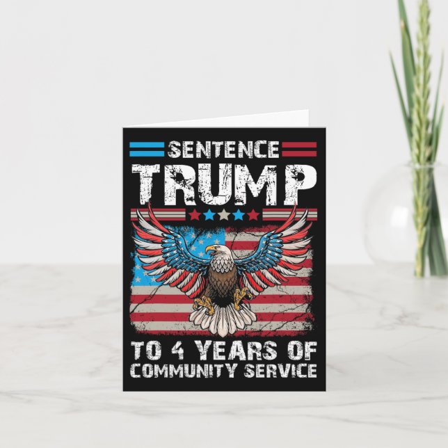 Carte Trump À 4 Ans De Service Communautaire Trump 2024 (Devant)