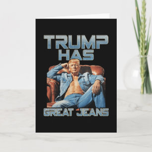 Carte Trump a de super jeans drôle graphique rétro denim