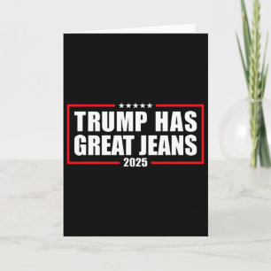 Carte Trump a de super jeans drôle rétro denim mème poli