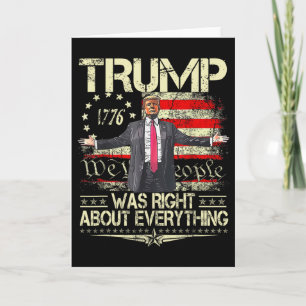 Carte Trump avait raison sur tout Drapeau américain Papa