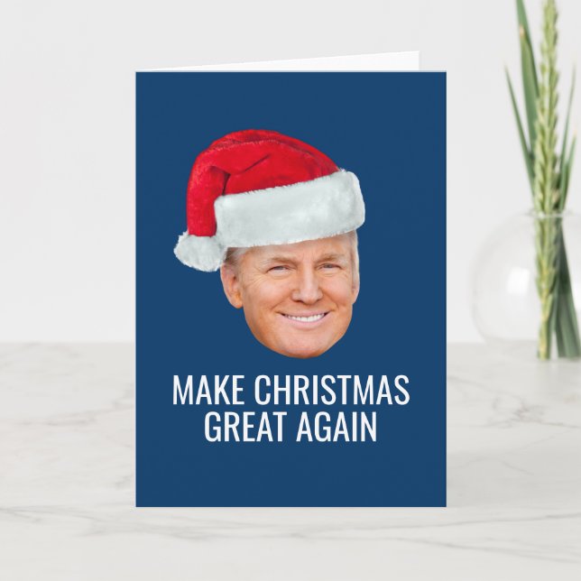 Carte Trump avec Santa Hat - Rendre Noël magnifique (Devant)