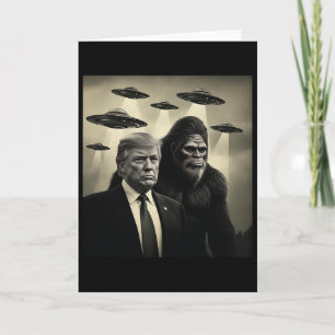 Carte Trump Bigfoot Ufo Rencontre Alien Complot Drôle