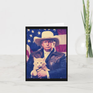 Carte Trump Cat Shirt Funny Cowboy Donald Trump 2024 Ame