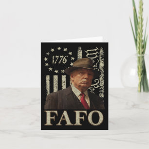 Carte Trump Fafo, Drôle Fafo Trump American Flag