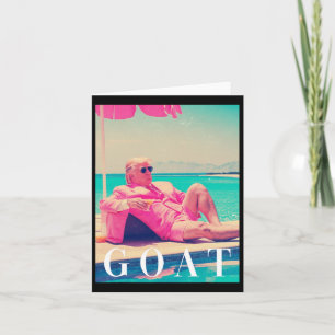 Carte Trump Goat été 2024 Retro Funny Rose Donald Tru
