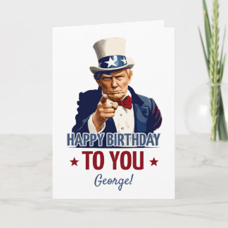 Carte Trump - Joyeux Anniversaire à Vous / Nom per