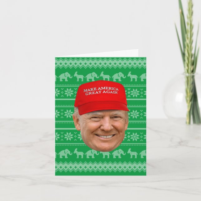 Carte TRUMP MAGA Noël (Devant)