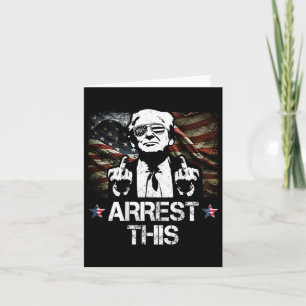 Carte Trump Middle Fingers Pro Trump 2024 (à l'arrière)