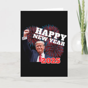 Carte Trump patriotique Bonne année 2025 La maison de pa