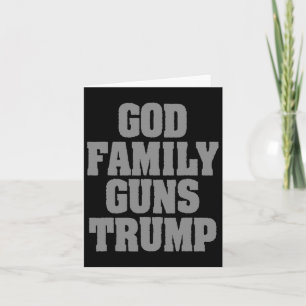 Carte Trump Patriotique Dieu Famille Armes Trump