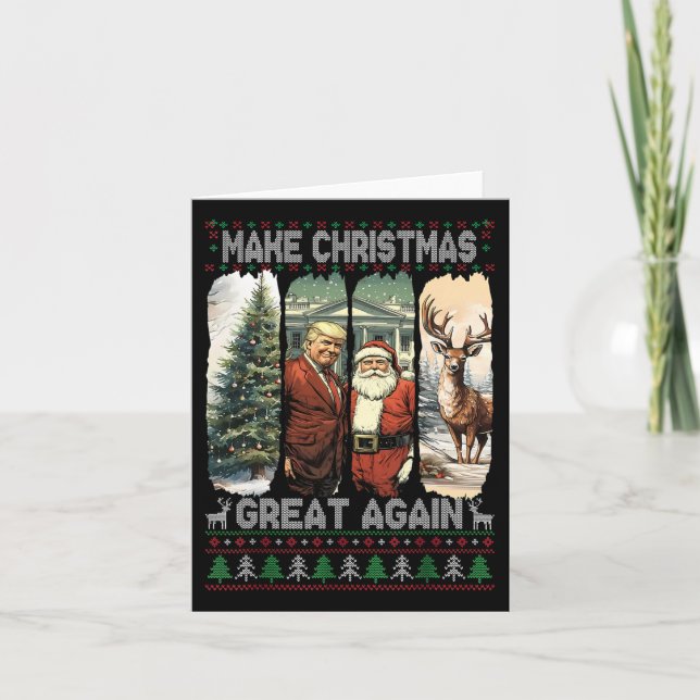 Carte Trump Père Noël 47ème Président à Noël (Devant)
