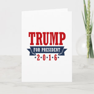 Carte Trump Pour Président 2016 Certified Ribbon