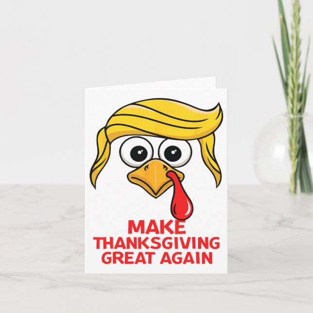 Carte Trump Rendre sa grandeur à Thanksgiving Turquie D (Devant)
