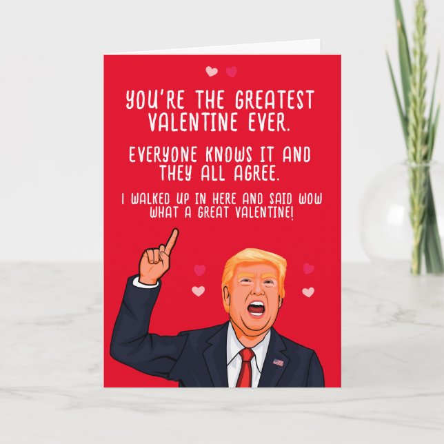 Carte Trump Saint-Valentin Tu es la meilleure Saint-Vale (Devant)