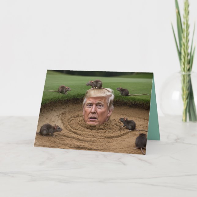 Carte Trump Sandtrap Greeting Card (Devant)