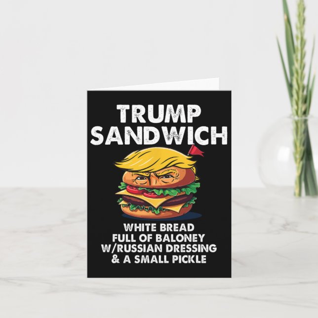 Carte Trump Sandwich Pain Blanc Plein De Baloney Drôle P (Devant)