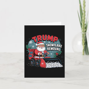 Carte Trump Snowflake Noël drôle Trump Snowplow Xma