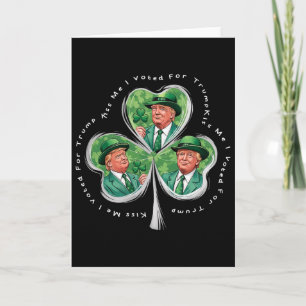 Carte Trump St Patrick's Day 2025 Drôle Embrassez-Moi J'