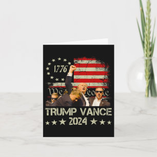 Carte Trump Vance 2024 Président Trump Supporter Re-elec