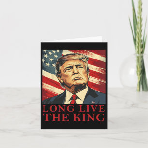 Carte Trump Vit Longtemps Le Roi Patriotique Américain