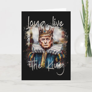 Carte Trump Vive le roi drôle Trump Aquarelle Gr