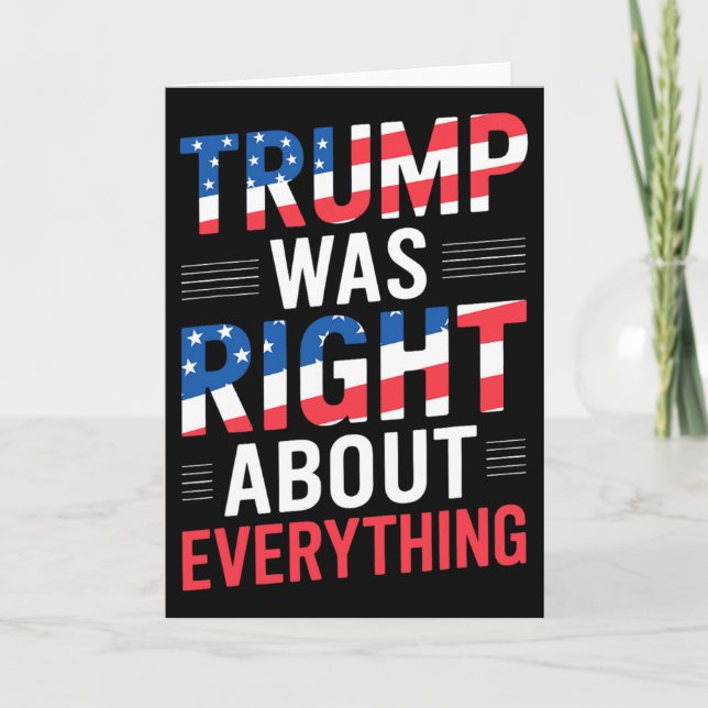 Carte Trump Was Right About Everything  (Devant)