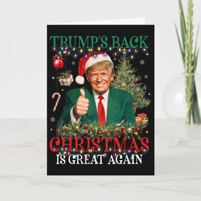 Carte Trump's Ck Christmas Is Great Again Funny Trump Ch (Devant)