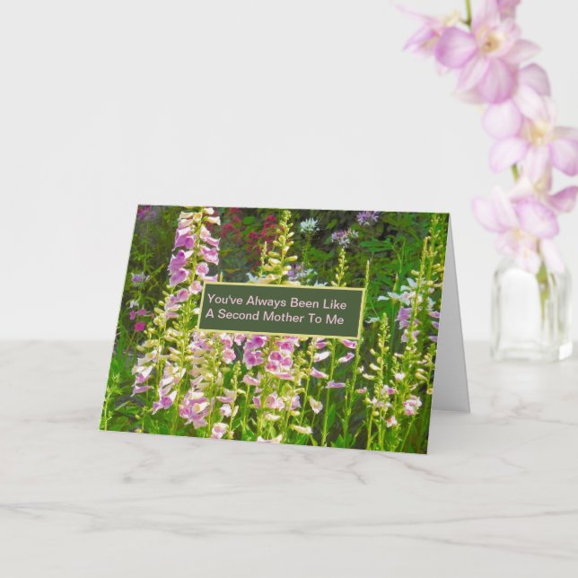 Carte "Tu as été comme une 2ème mère pour moi"/floral (Orchidée)