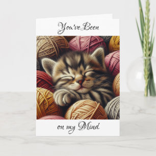 Carte Tu as été dans mon esprit   Cute Kitten