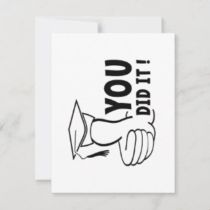 Carte Tu as réussi ou tu as réussi, diplôme