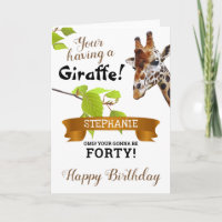 Tu as une girafe ! Anniversaire personnalisé