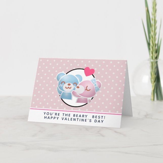 Carte Tu es la meilleure Béary Bears Valentine's (Devant)