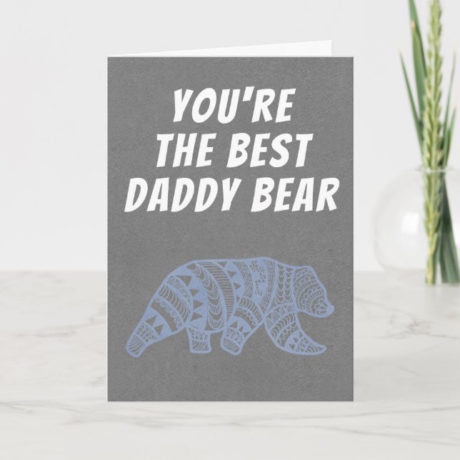 Carte Tu es la meilleure Fête des pères de papa Bear (Devant)