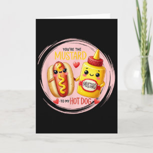 Carte Tu es la moutarde à la Saint-Valentin hotdog Amour
