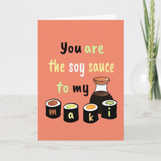 Carte Tu es la sauce soja à mon Sushi Maki (Devant)
