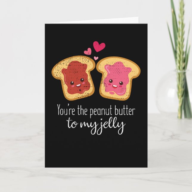 Carte Tu Es Le Beurre D'Arachide De Ma Jelly Cute Kawaii (Devant)