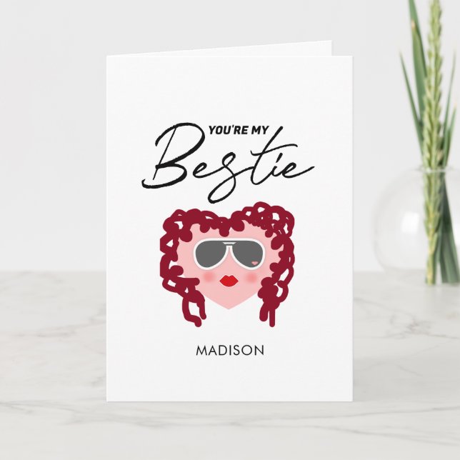 Carte Tu es ma meilleure amie Amitié drôle Personnalisé (Devant)