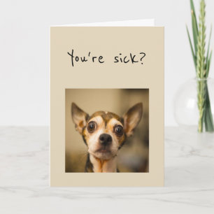 Carte Tu es malade ? Noooo S'Amusent Bientôt Chihuahua C